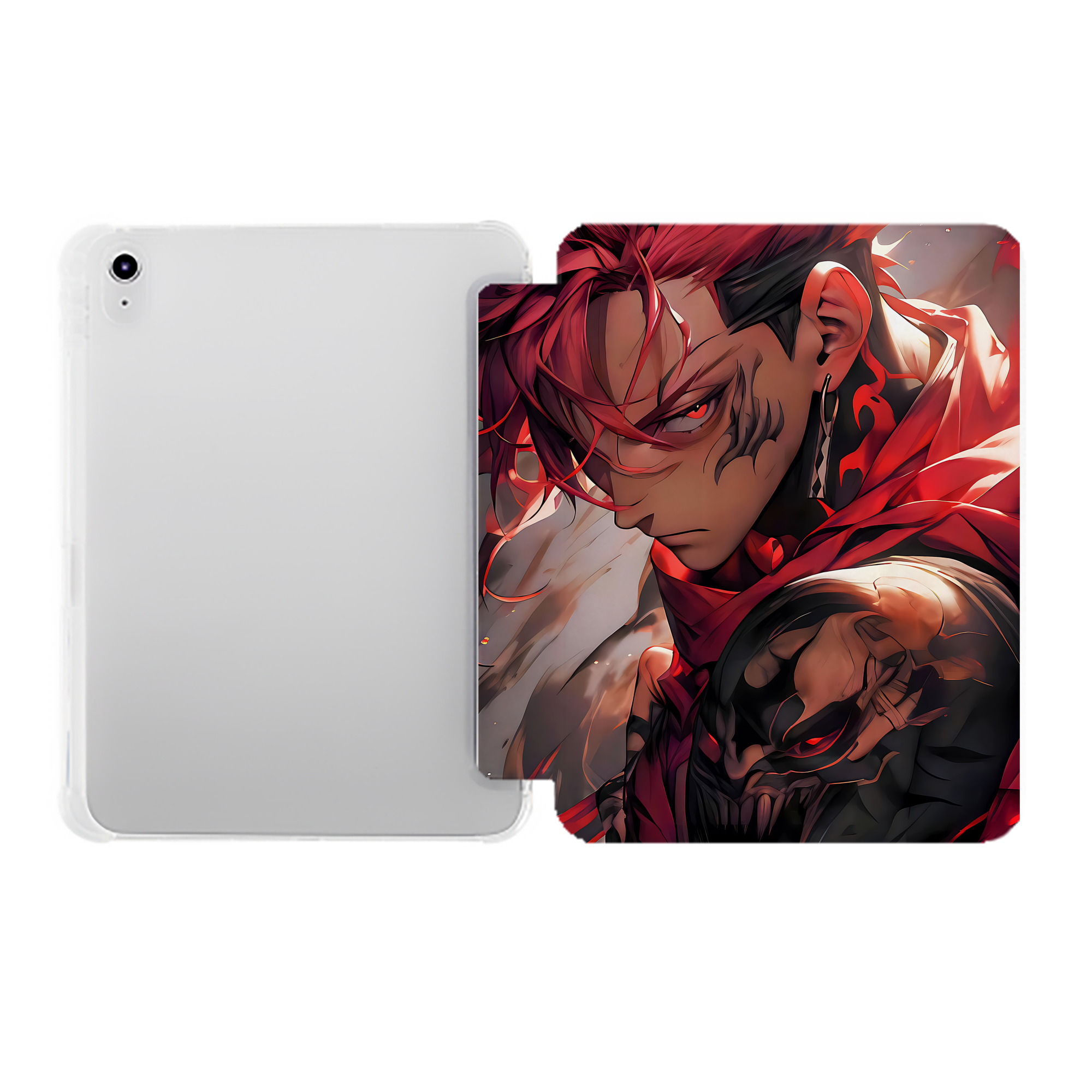 （画像用） 呪術廻戦 Jujutsu Kaisen IPad ケース ペン収納付き 三つ折りスタンド PUレザー×シリコン 対応機種9.5/10.5/10.9インチ